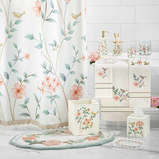 Avanti Pretty Birds 2-pc. Floral Bath Towel