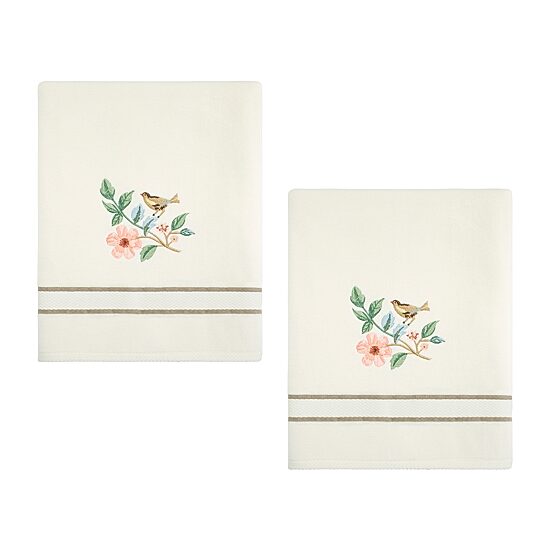 Avanti Pretty Birds 2-pc. Floral Bath Towel