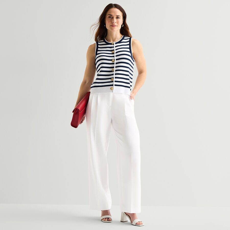 Liz Claiborne Charlotte Womens Tall Wide Leg Mid Rise Trouser by JCPenney