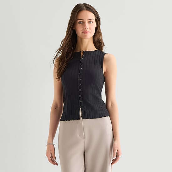 A.N.A Womens Tall Crew Neck Sleeveless Vest