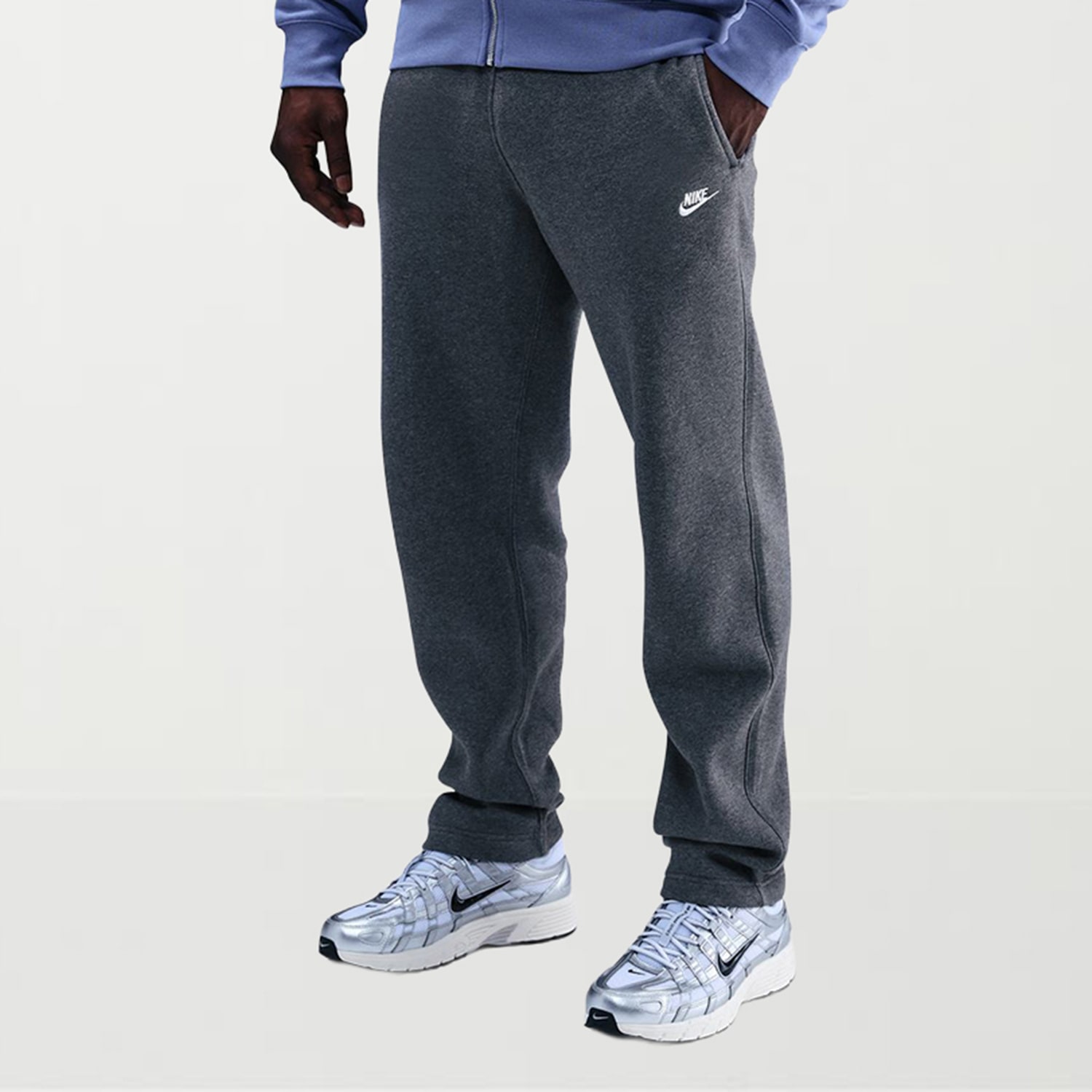 Nike Sweatpantsfleece Mens Straight Mid Rise Regular Fit Fleece ...