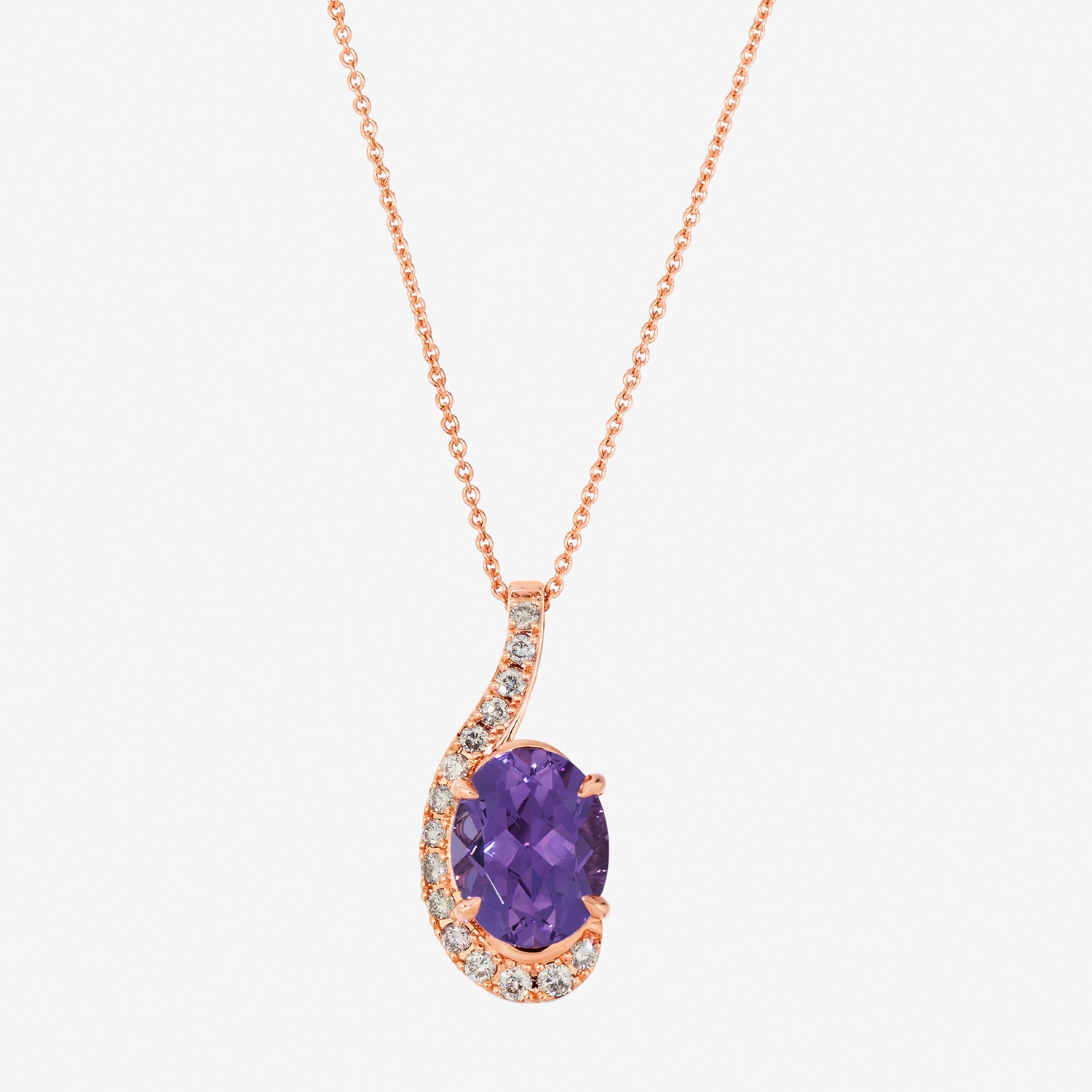 Le Vian Grand Sample Sale Le Vian Grand Sample Sale Limited Quantities! Womens 1/5 CT. Genuine Purple Amethyst 14K Gold Oval 20 Inch Pendant Necklace