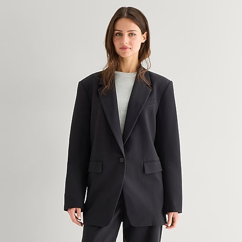 A.N.A Oversized Womens Blazer, 8, Black