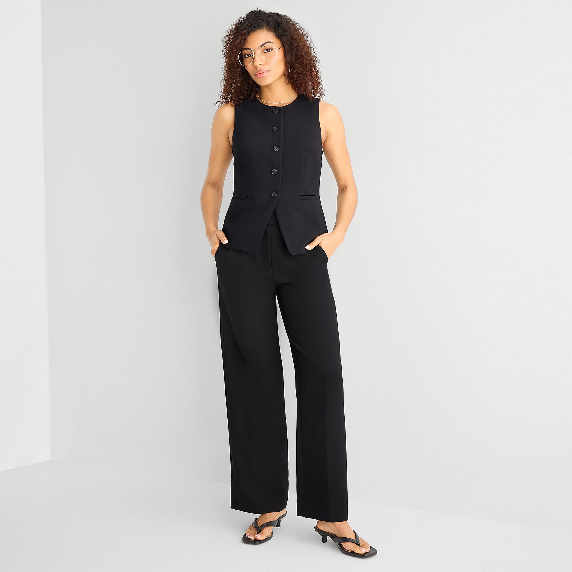 a.n.a Womens Crew Neck Sleeveless Vest