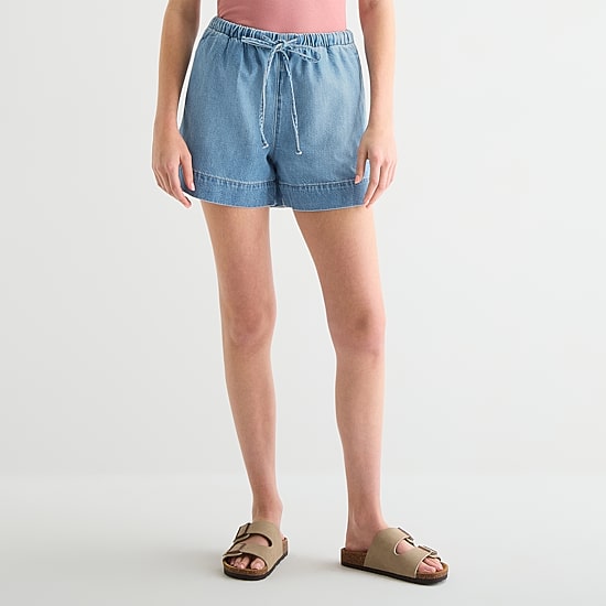 A.N.A Soft Drape Womens 4" Mid Rise Denim Short