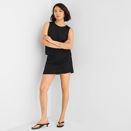 A.N.A Linen Womens Skort