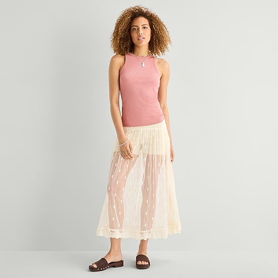 A.N.A Lace Womens Maxi Skirt