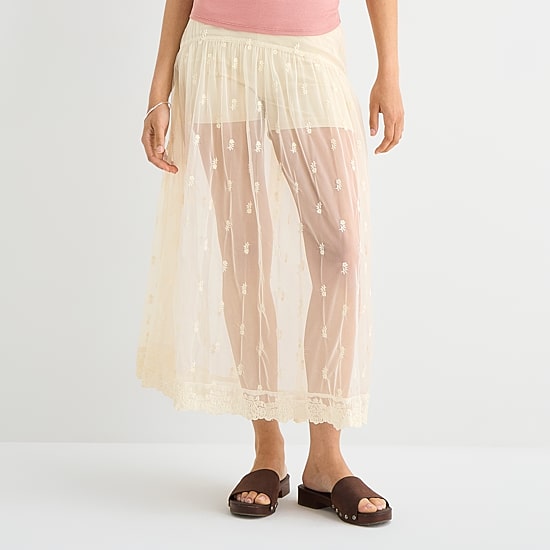 A.N.A Lace Womens Maxi Skirt
