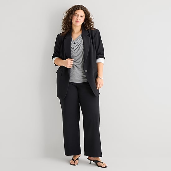 A.N.A Oversized Womens Plus Blazer