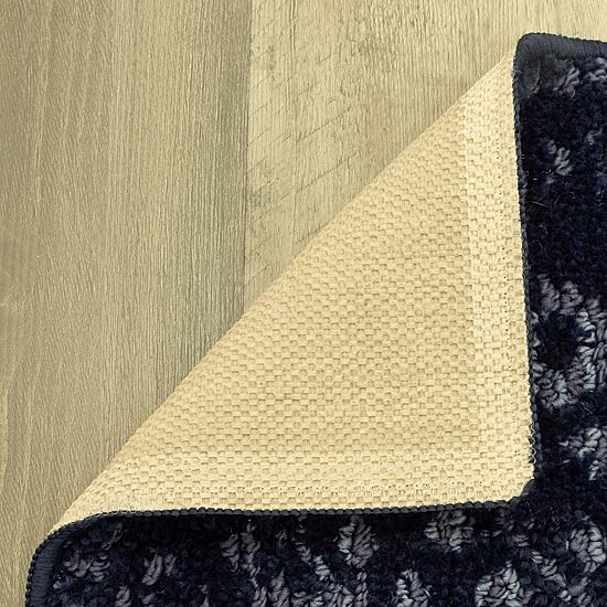 Maples Mono Navy Indoor Rectangular Accent Rug