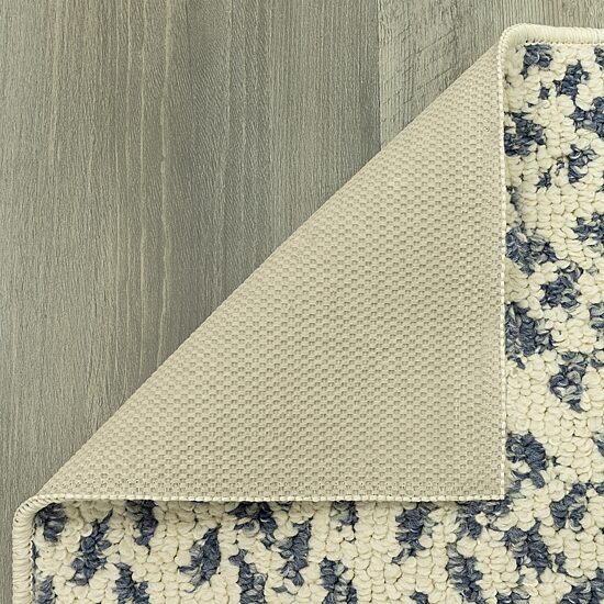 Maples Blue Braided Squares Indoor Rectangular Accent Rug