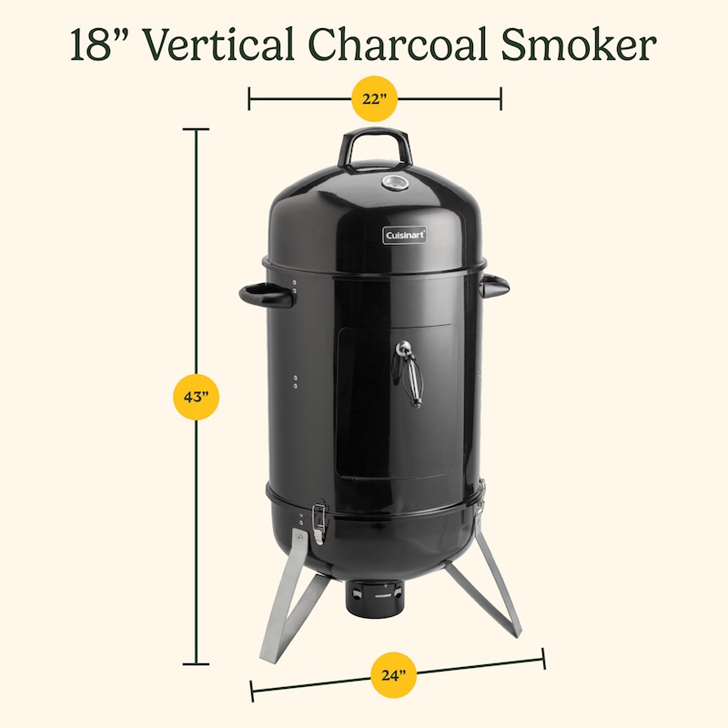 Cuisinart® Vertical 18" Charcoal Smoker  COS-118