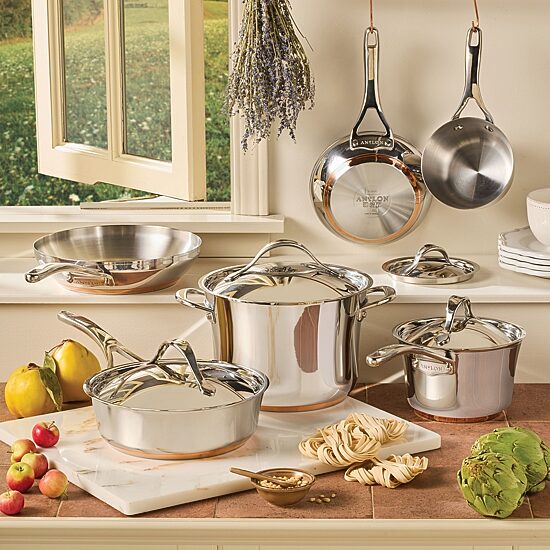 Anolon Nouvelle Stainless Steel 10-pc. Cookware Set