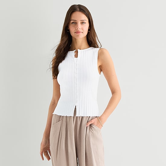 A.N.A Womens Crew Neck Sleeveless Vest
