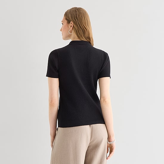 A.N.A Womens Short Sleeve Polo Sweater