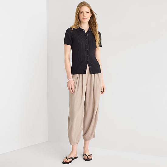A.N.A Womens Short Sleeve Polo Sweater