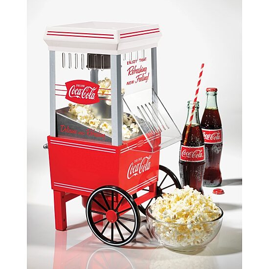 Nostalgia Coca-Cola 12-Cup Hot Air Popcorn Maker
