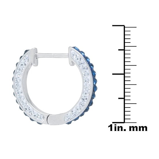 Sparkle Allure Womens Crystal 20mm Hoop Earrings