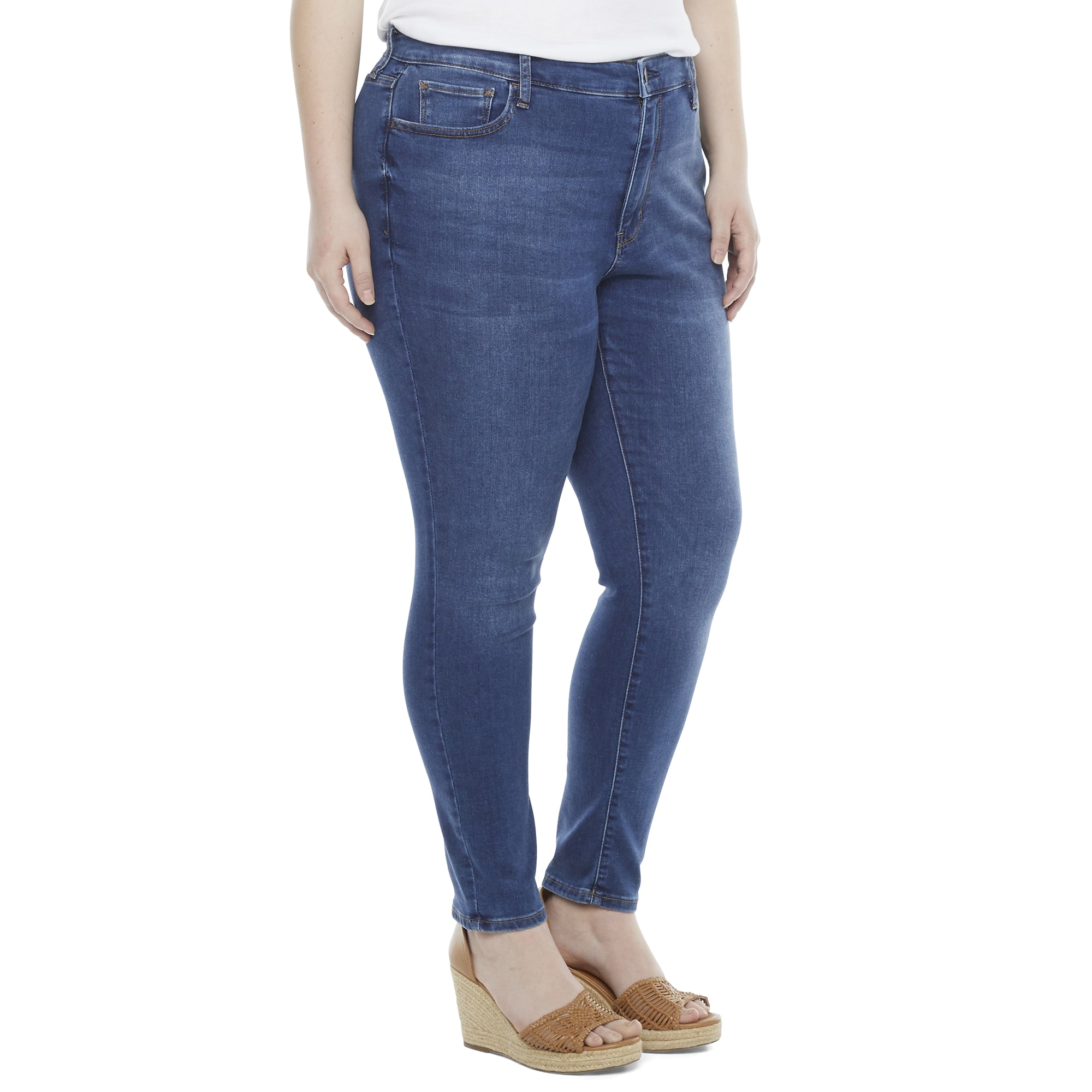 a.n.a. Plus Womens High Rise Skinny Jeggings