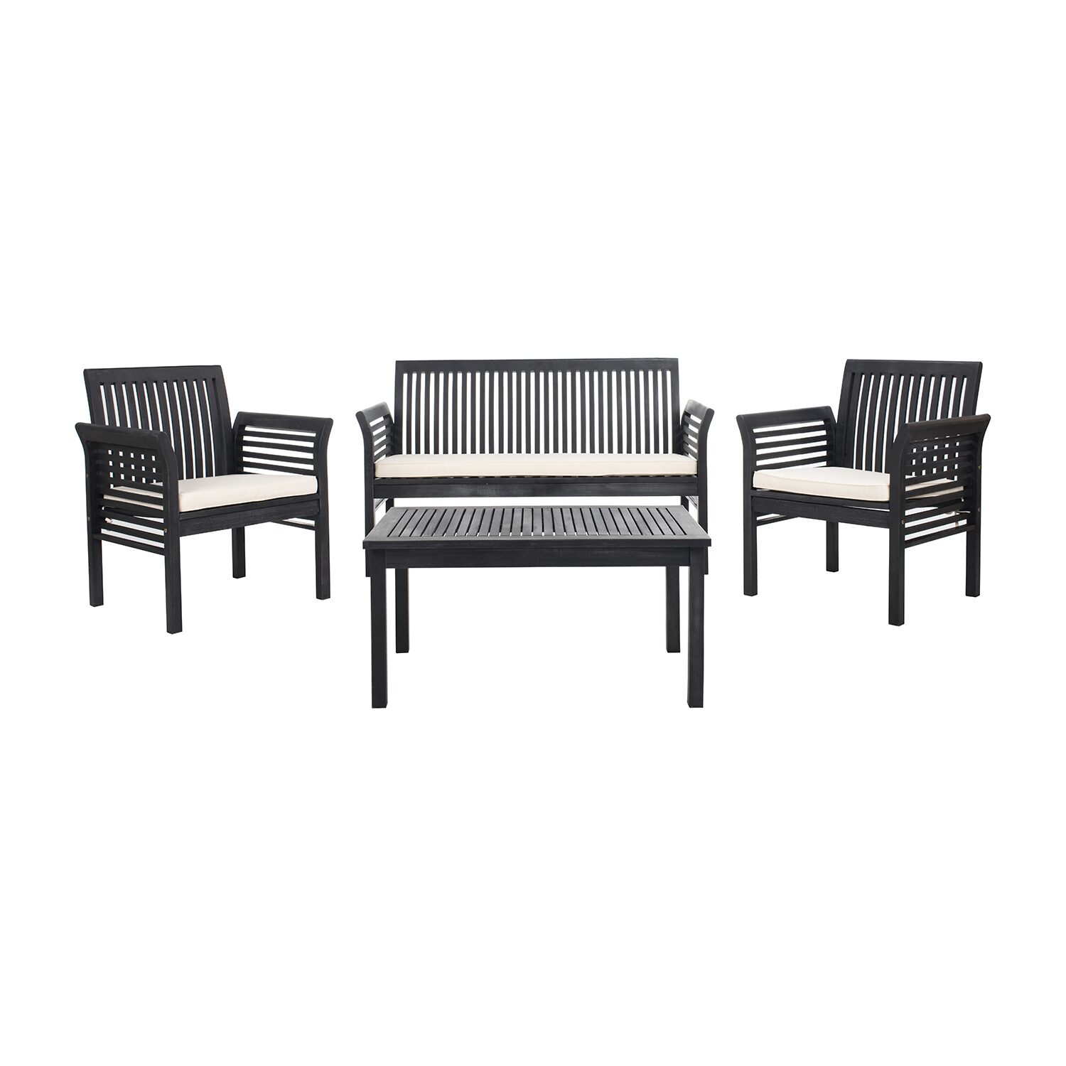 Safavieh Carson Patio Collection 4-pc. Conversation Set Weather Resistant