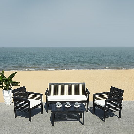 Safavieh Carson Patio Collection 4-pc. Conversation Set Weather Resistant