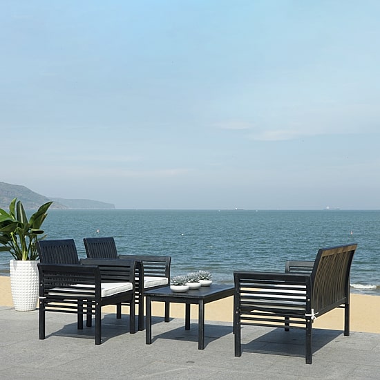 Safavieh Carson Patio Collection 4-pc. Conversation Set Weather Resistant