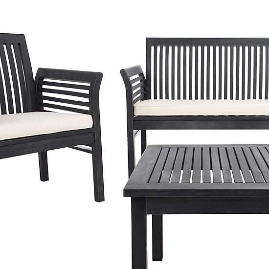 Safavieh Carson Patio Collection 4-pc. Conversation Set Weather Resistant