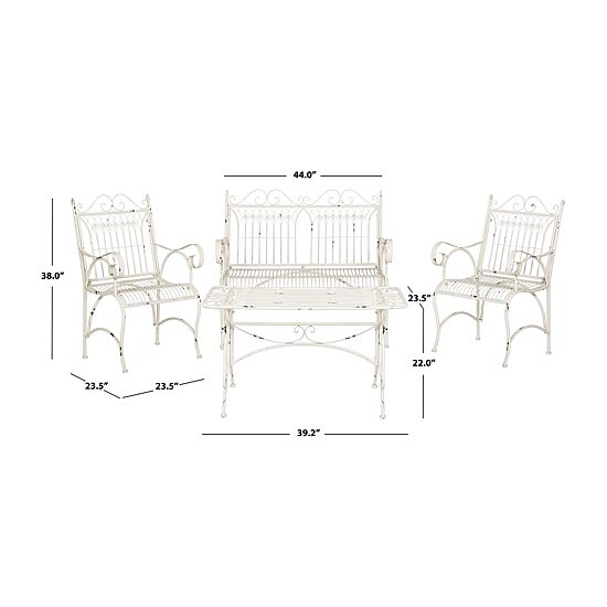 Leah Patio 4-pc. Iron Conversation Set