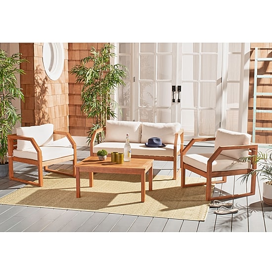 Safavieh Dren Collection 4-pc. Conversation Set Weather Resistant