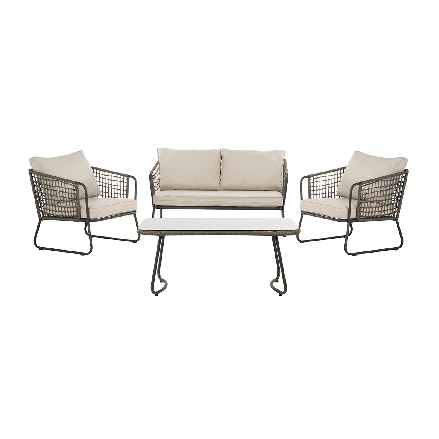 Safavieh Benjin Patio Collection 4-pc. Conversation Set Weather Resistant
