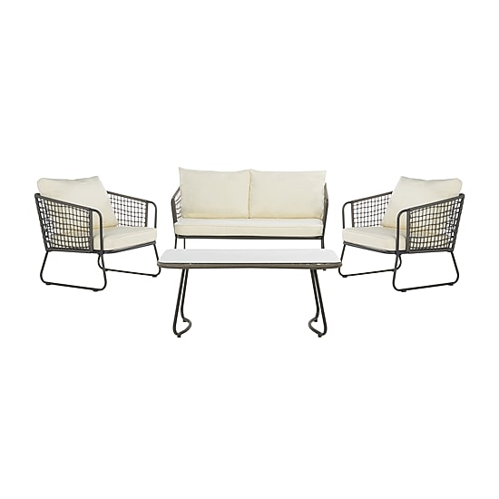 Safavieh Benjin Patio Collection 4-pc. Conversation Set Weather Resistant
