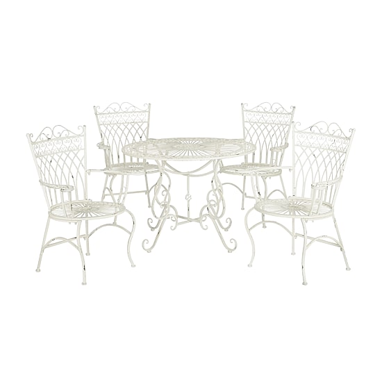 Safavieh Thessaly Patio Collection 5-pc. Weather Resistant Round Dining Set