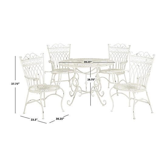 Safavieh Thessaly Patio Collection 5-pc. Weather Resistant Round Dining Set