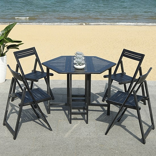Safavieh Kerman Patio Collection 5-pc. Weather Resistant Hexagon Dining Set