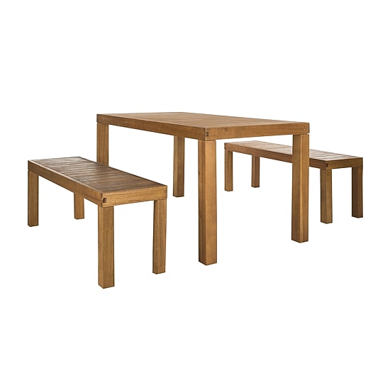 Safavieh Dario Patio Collection 3-pc. Weather Resistant Rectangular Dining Set