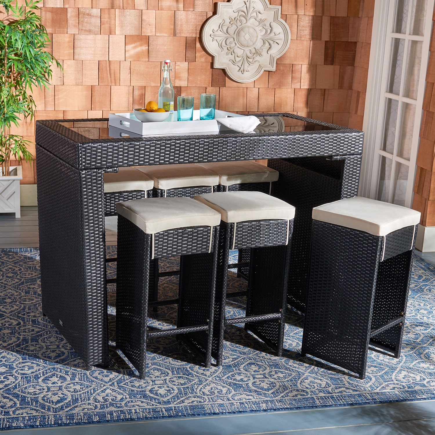 Safavieh Horus Patio Collection 7-pc. Weather Resistant Rectangular Dining Set