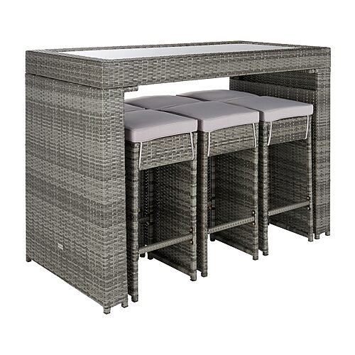 Safavieh Horus Patio Collection 7-pc. Weather Resistant Rectangular Dining Set, One Size, Gray