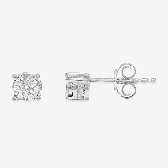Tru Miracle 1/6 CT. T.W. Natural White Diamond 10K or 14K Gold Round Stud Earrings