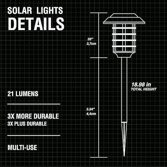 Bell + Howell Solar Powered Color Changing Pathway and Garden Lights - Set of 4