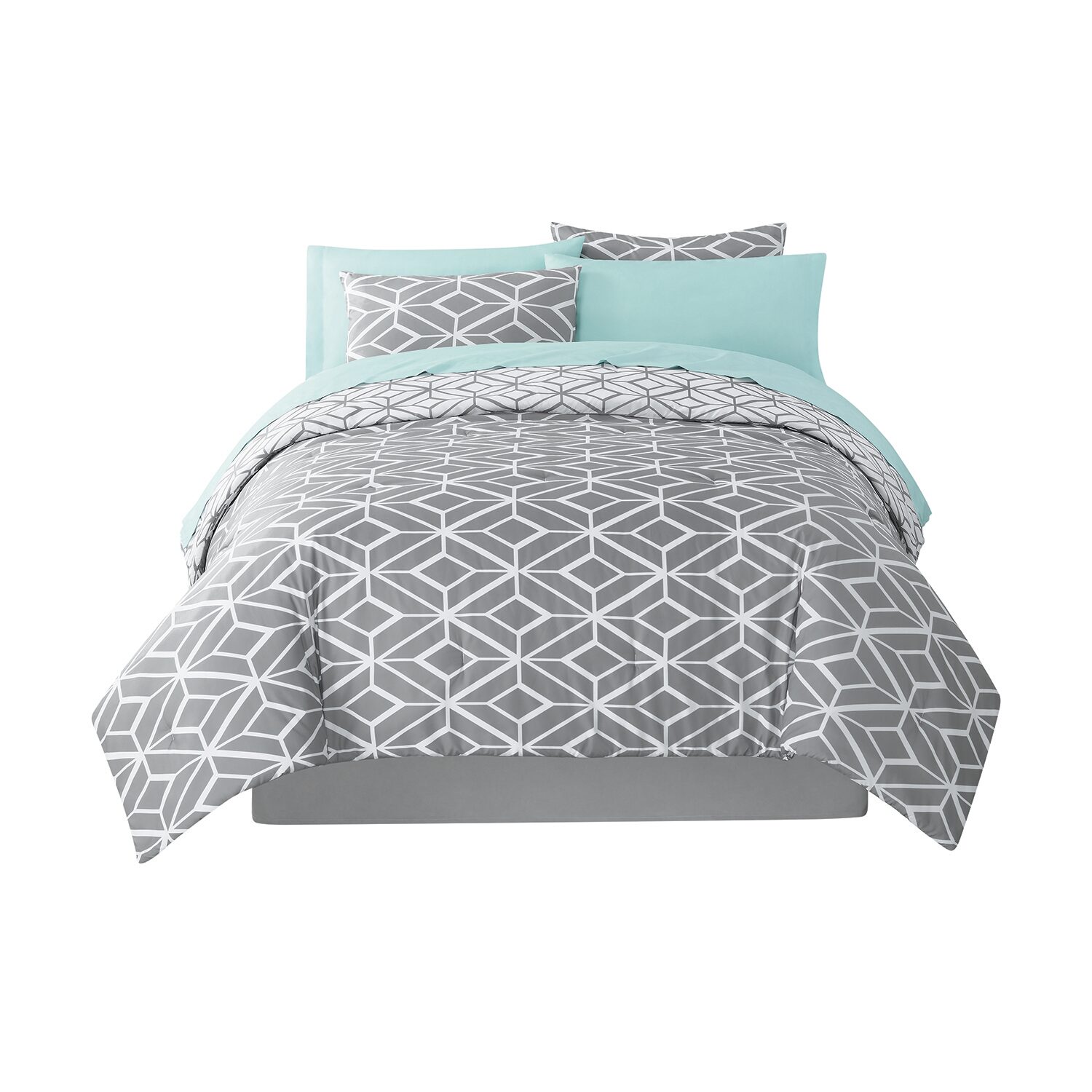Home Expressions Ayden Geometric Reversible Complete Bedding Set with Sheets