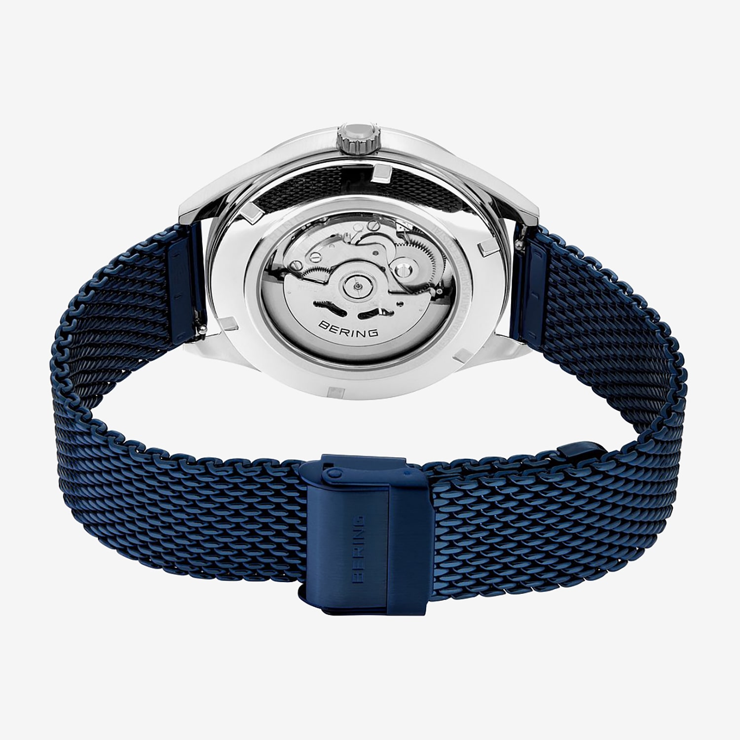Bering Mens Automatic Blue Stainless Steel Bracelet Watch 16743-307