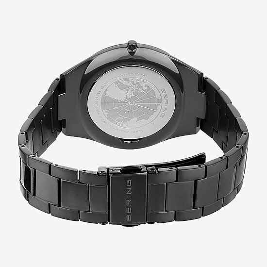 Bering Mens Black Stainless Steel Bracelet Watch 17240-777
