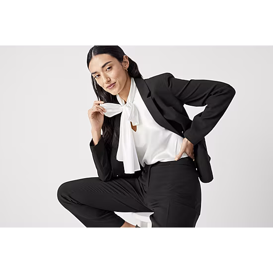 Black Label by Evan-Picone Womens Classic Fit Suit Jacket