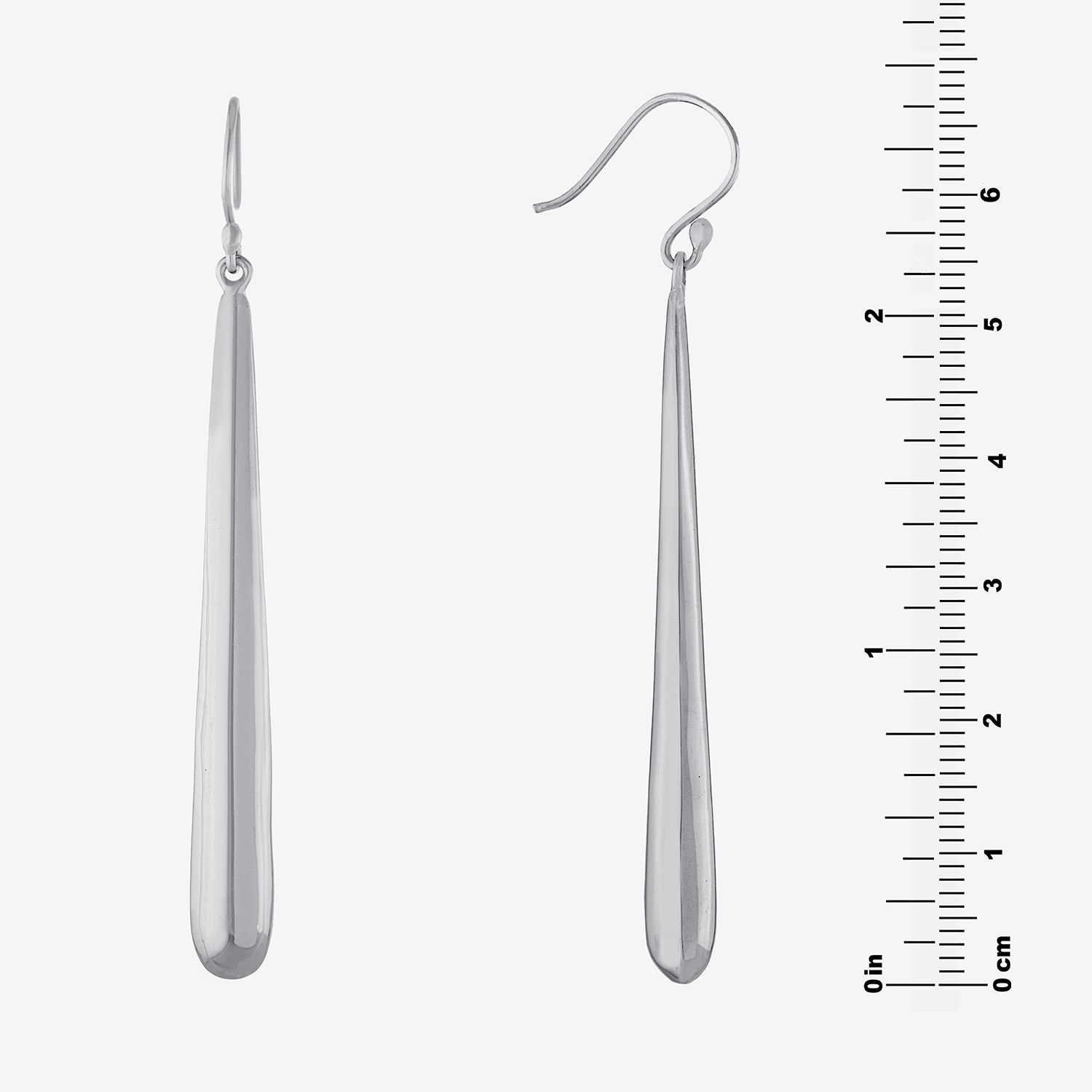 Long Womens Sterling Silver Drop Earrings
