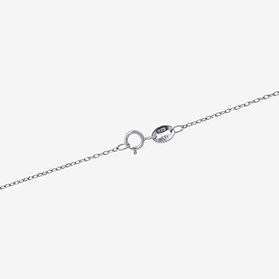 Womens Blue Sterling Silver 18 Inch Statement Necklace