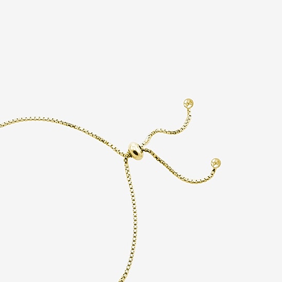 Adjustable Length Womens Cubic Zirconia 14K Gold Over Silver 26 Inch Tennis Necklace