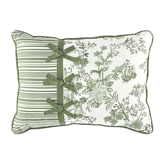Laurel Manor Toile Garden Oblong Throw Pillow