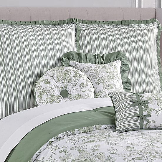Laurel Manor Toile Garden Oblong Throw Pillow