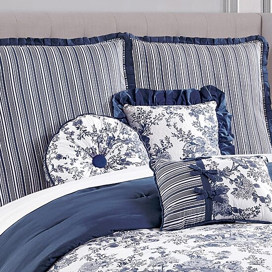 Laurel Manor Toile Garden Square Throw Pillow