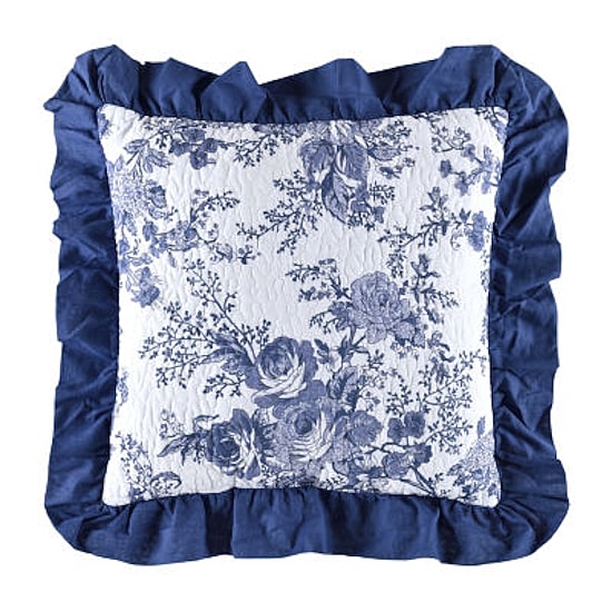 Laurel Manor Toile Garden Square Throw Pillow